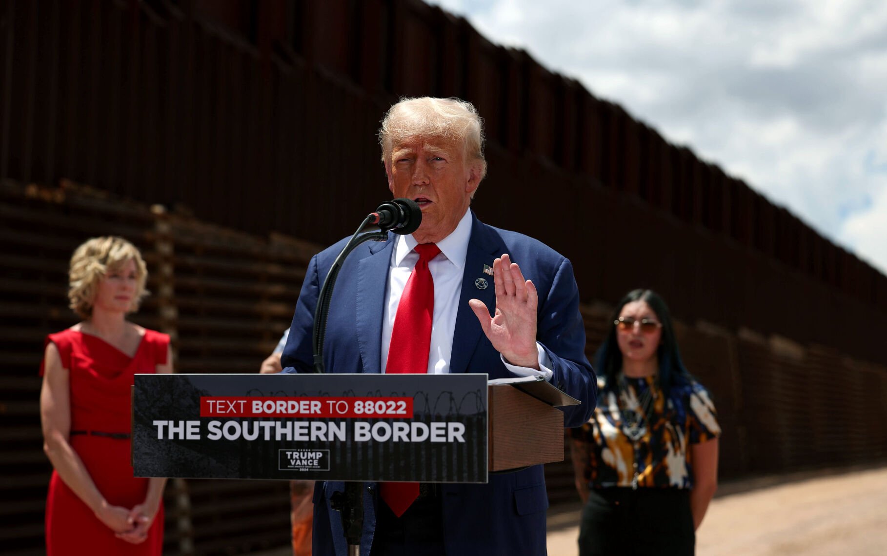 President Donald Trump visits the Southern Border